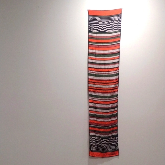 Pierre Cardin Colorful Design Thin Light Long Scarf 10x48-inch - Good Condition - Picture 6 of 8